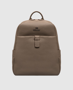 Enrico Mandelli Beige leather Johnny backpack JOHNNY7213