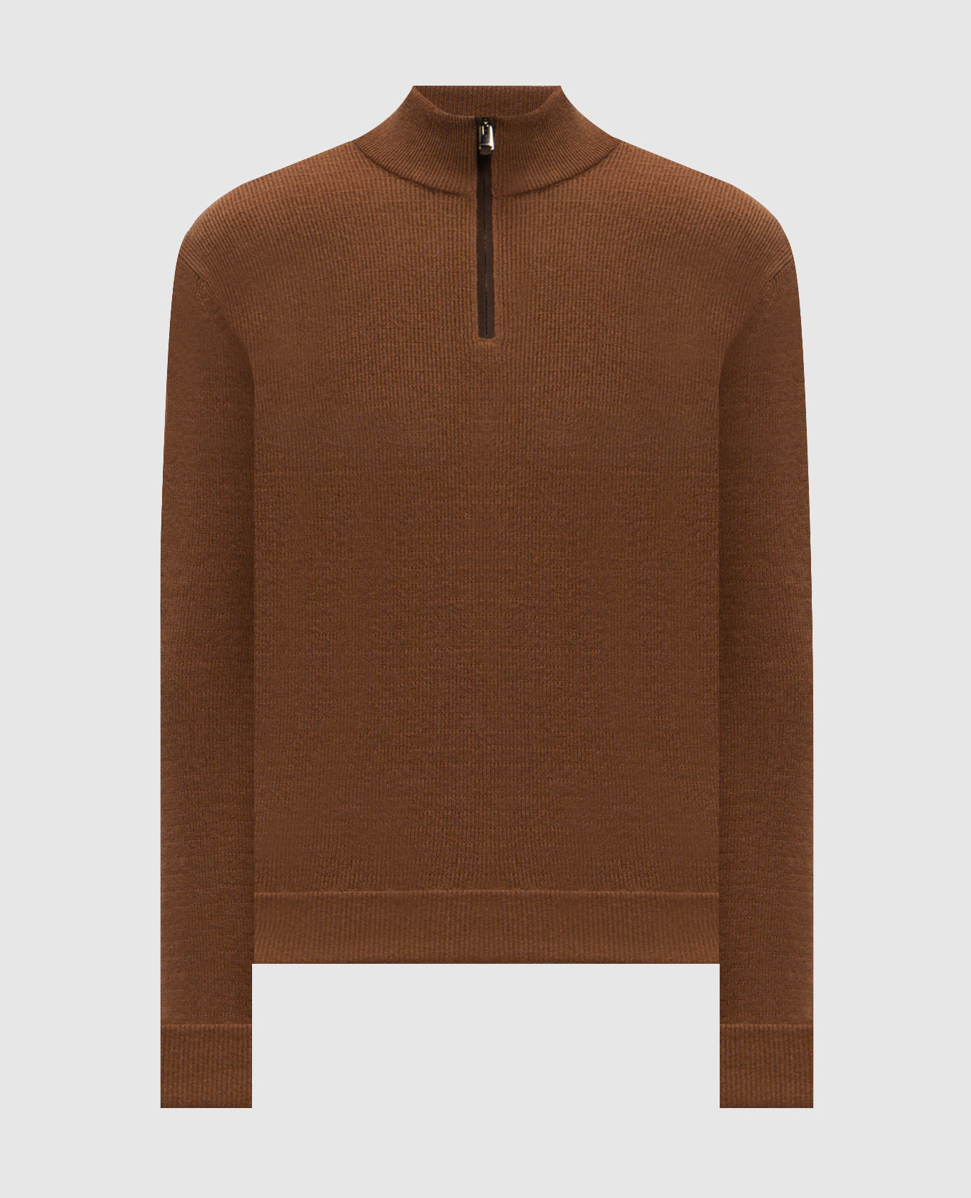 Brown wool and cashmere sweater