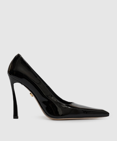 Black patent leather shoes