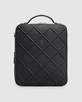 Stefano Ricci Blue leather bag with textured pattern ND218RRGTPMR