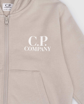 C.P. Company Children's gray sports jacket with logo print CMF01ALCA691014