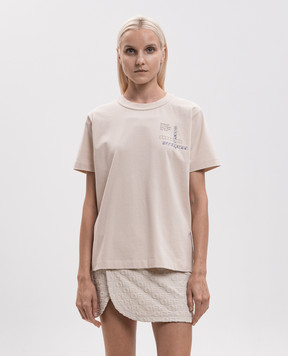 Off-White Beige Kyiv Connect Dots T-shirt 29A00751T