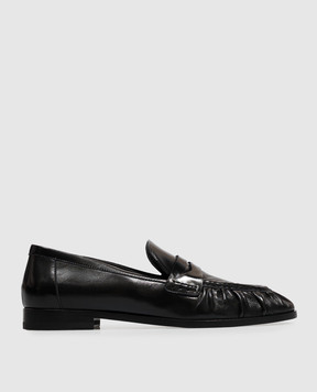 Babe Pay Pls Black leather loafers MOCKYSHARRODS