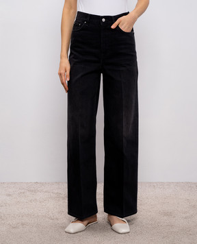 Toteme Black jeans with a patch 251WRB2426FB0046