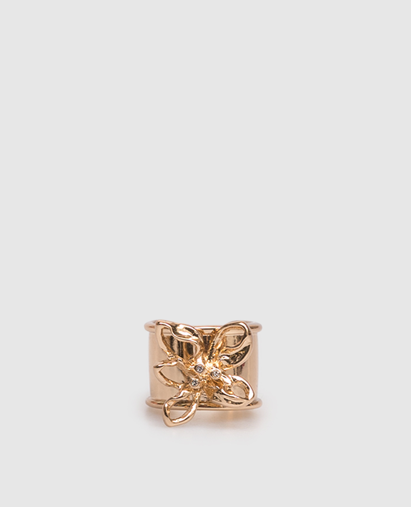 

Golden ring with a flower-shaped element Twinset
