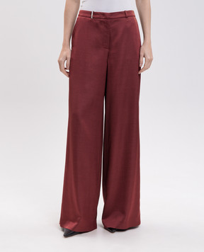 Peserico Red pants with a monil chain E0447605433