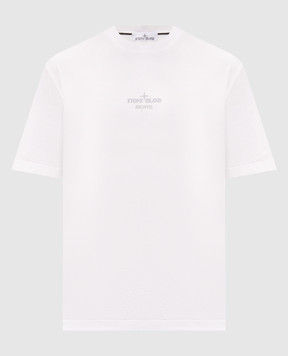 Stone Island White T-shirt with ARCHIVIO print L2S152100033S0091