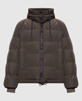 Brunello Cucinelli Brown quilted down jacket with monil chain MH5257216