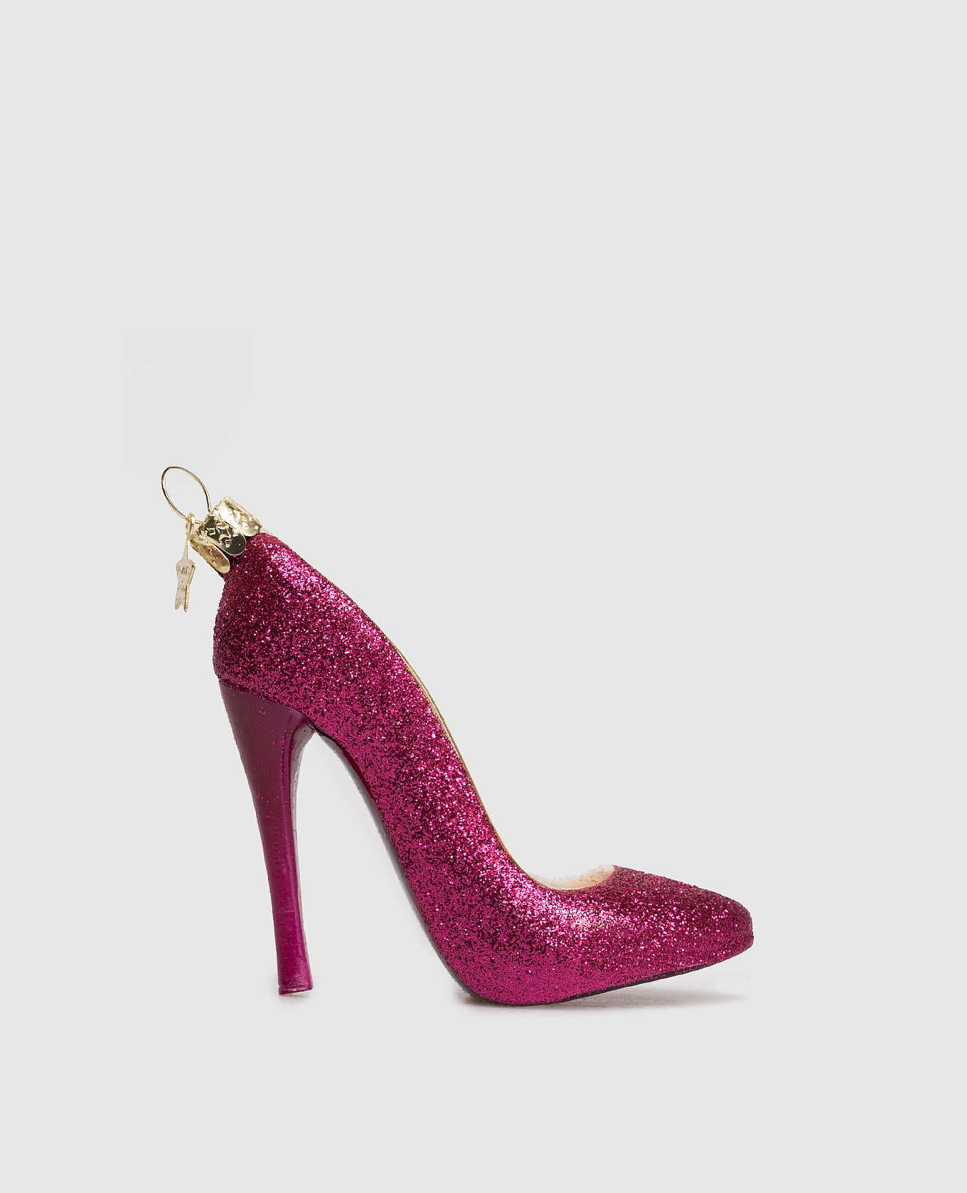 

Christmas tree toy High Heel with glitter Vondels, Pink