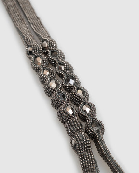 Peserico Gray monil chain necklace with beads A35528C0CC900