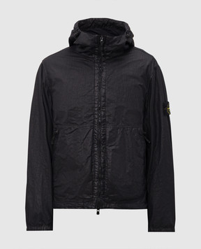 Stone Island Black jacket with logo patch L1S154100053S0069