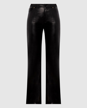 Balmain Black leather pants HF1QH005LE35