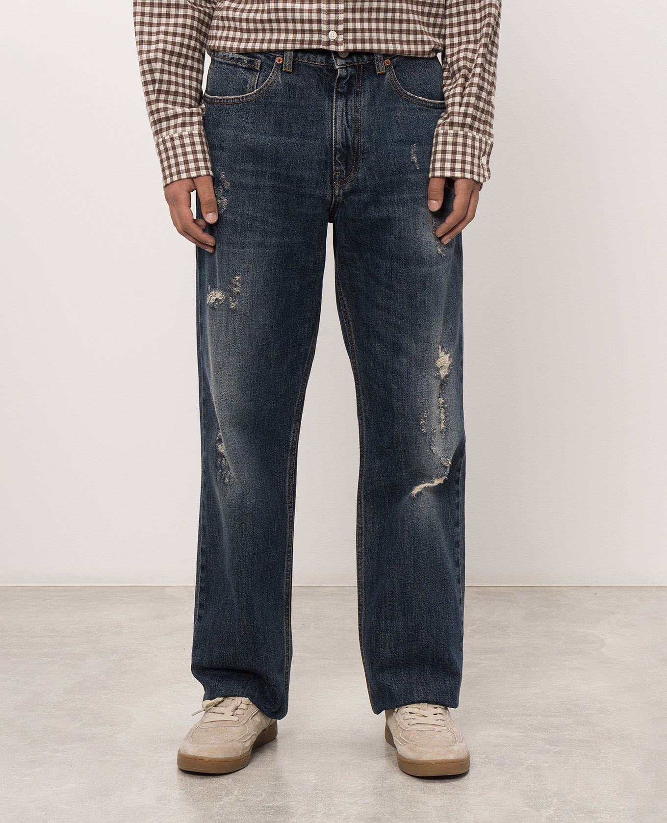 Blue jeans with holes Maison Margiela MM6 3