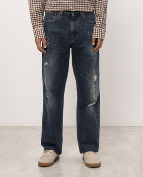 Maison Margiela MM6 Blue jeans with holes SH2LA0063M30063