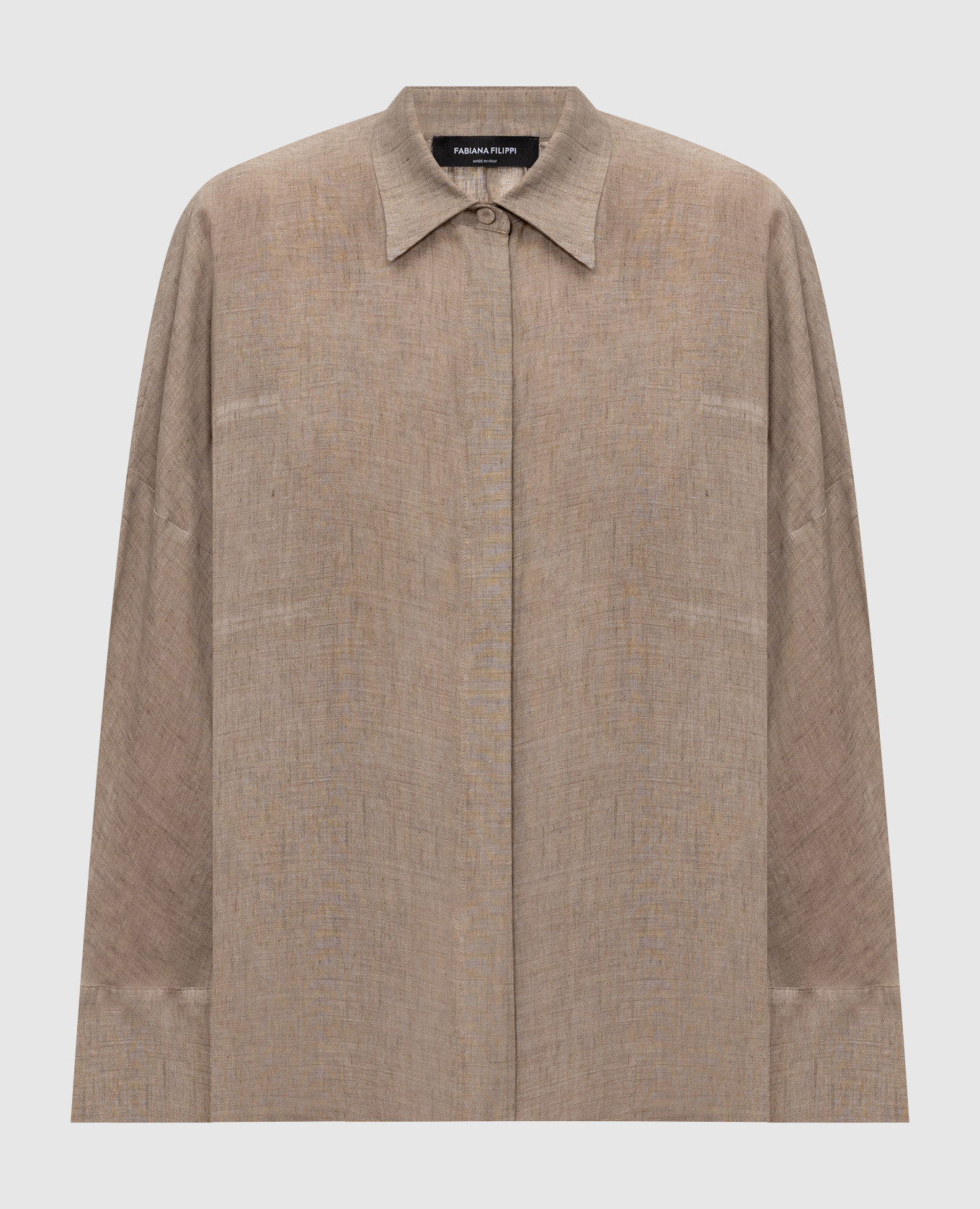 

Brown linen shirt Fabiana Filippi