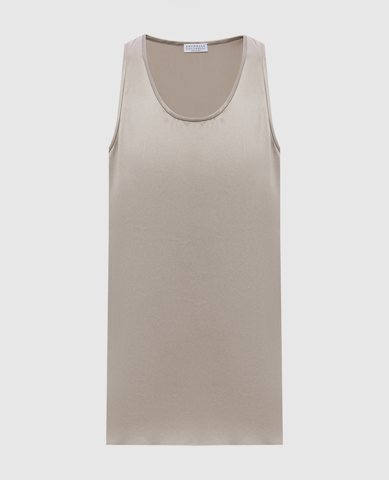 Beige silk top
