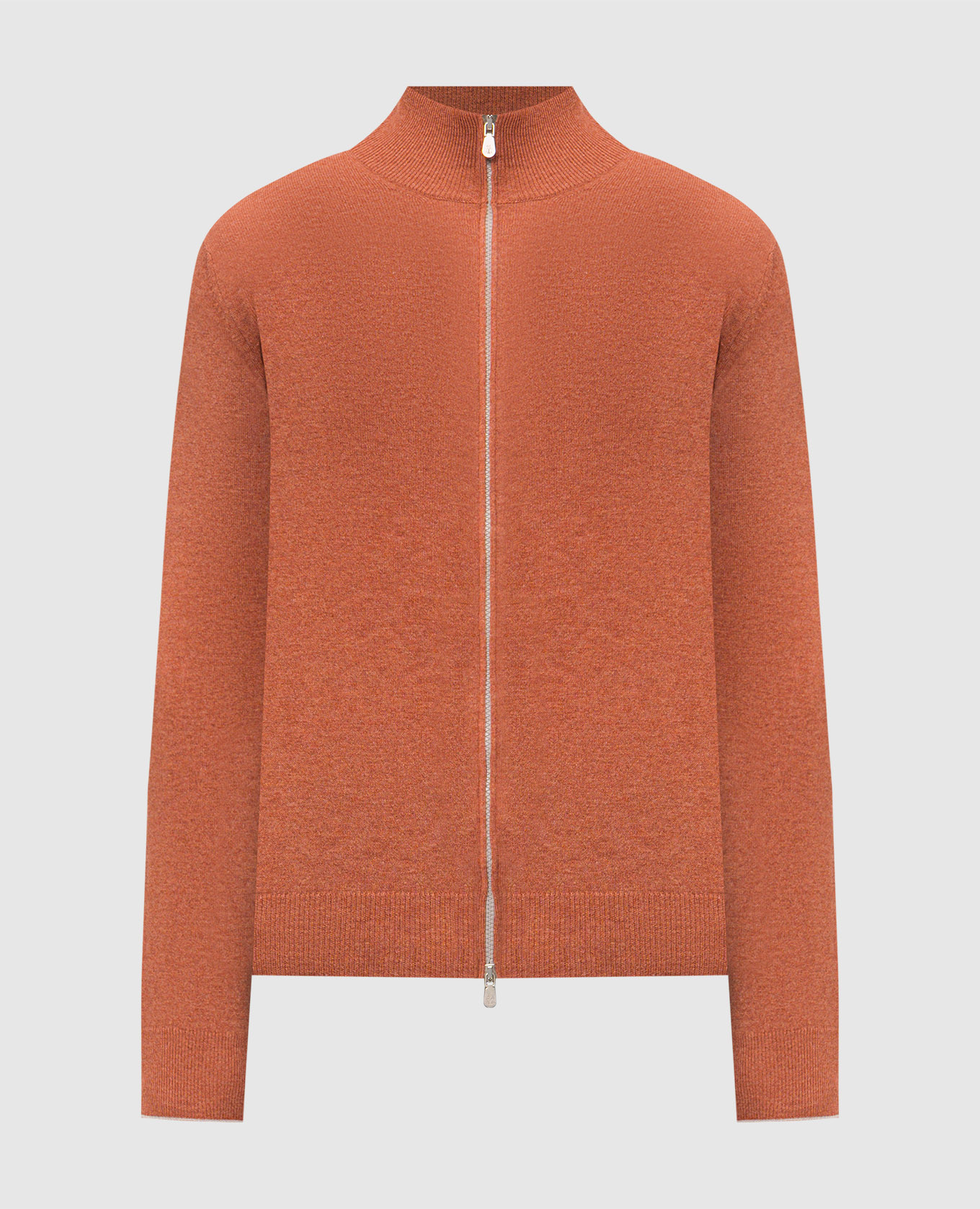 Orange cashmere cardigan