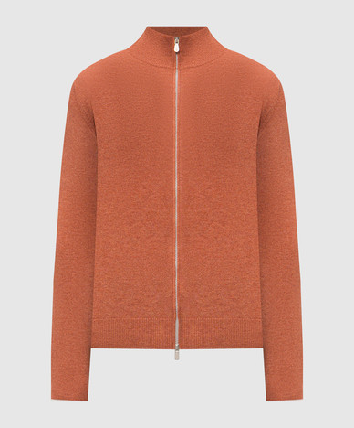 Oranje kasjmier vest
