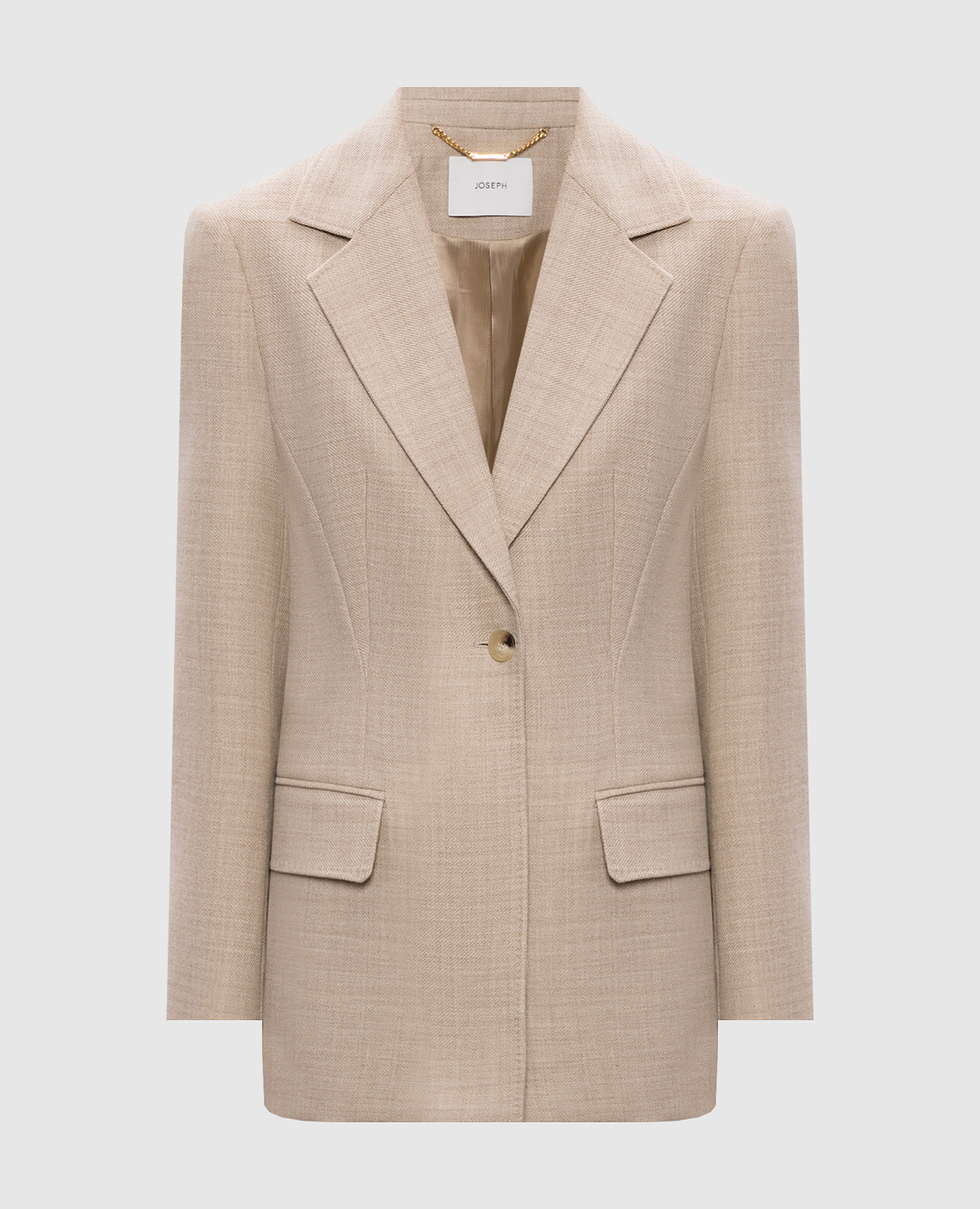 Fallon beige wollen jas