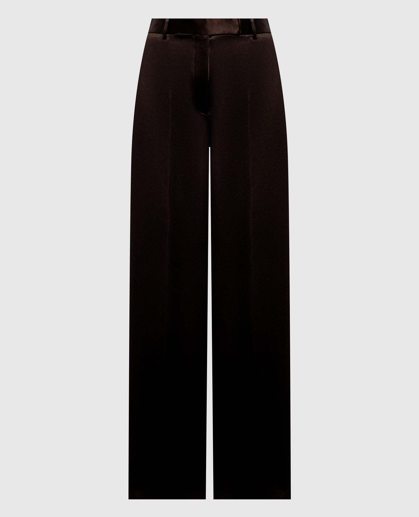 Brown silk pants