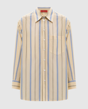 Max & Co Yellow striped shirt with inscription MCODAMA