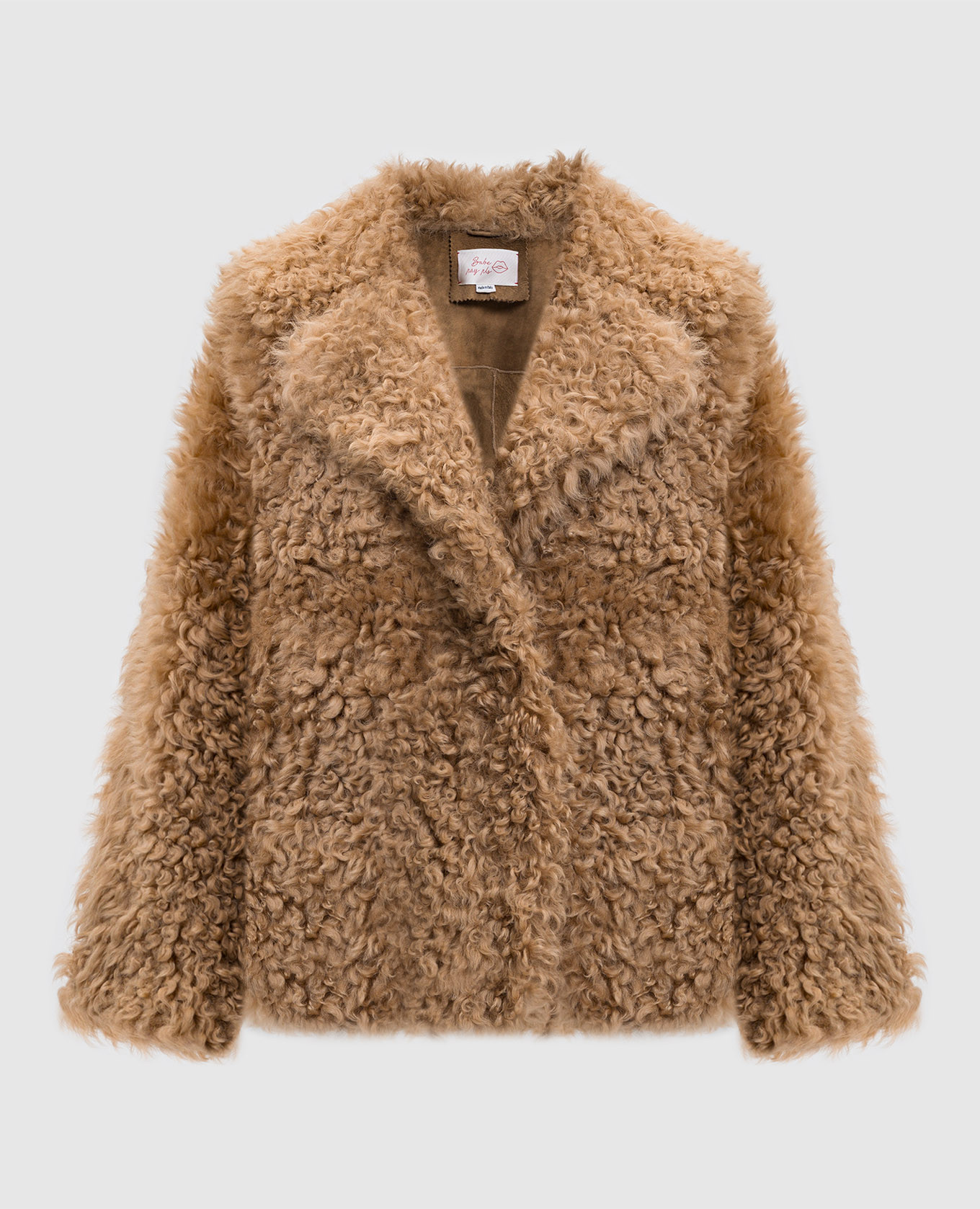 Korin sheepskin coat with turn-down collar