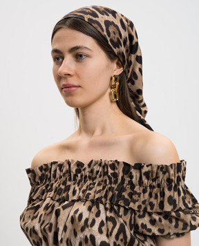 Dolce&Gabbana Animal print silk scarf FN090RGDCF5