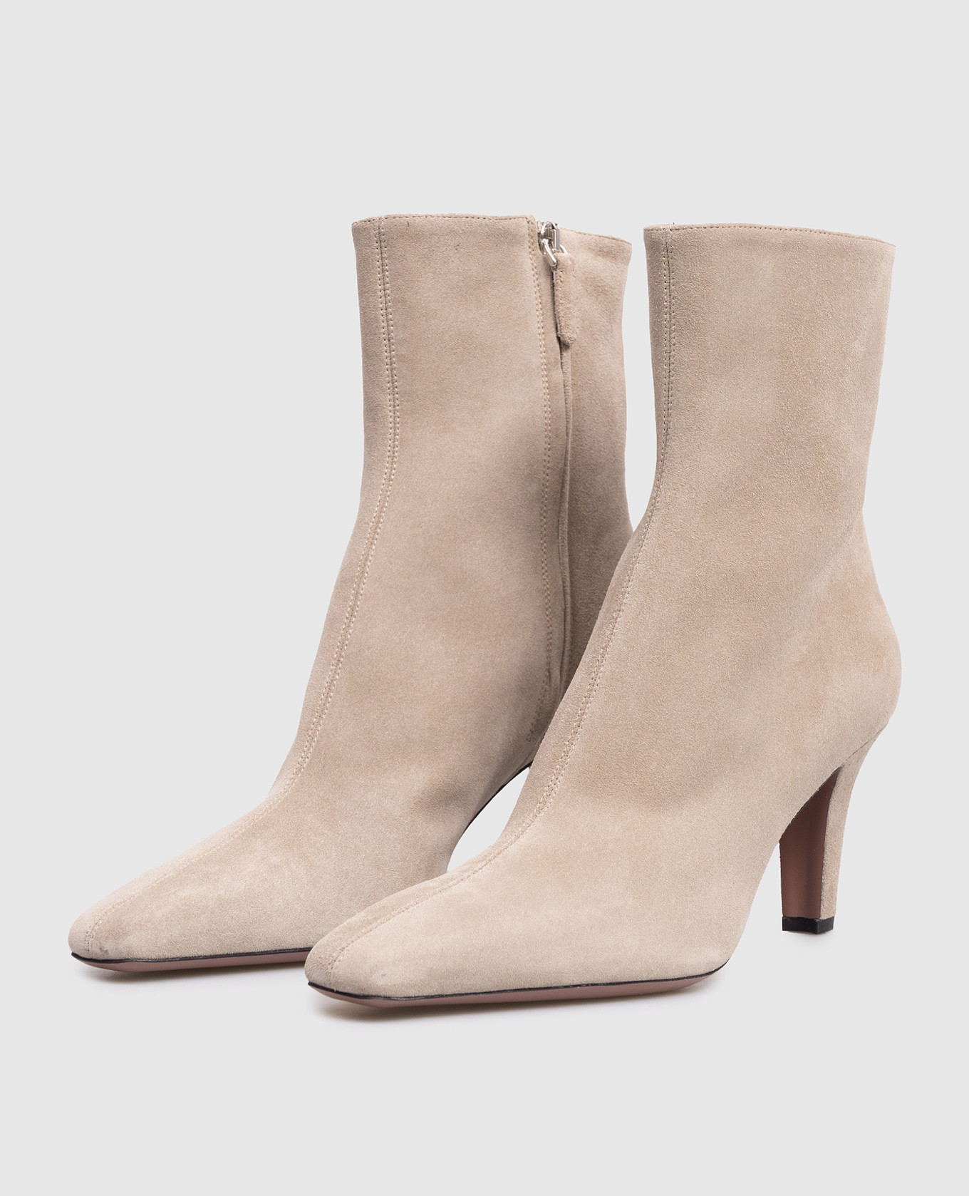 

Beige suede ankle boots BELLE Paris Texas