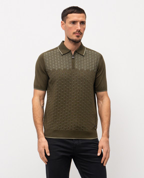 Stefano Ricci Green polo with silk K818109P31F26175