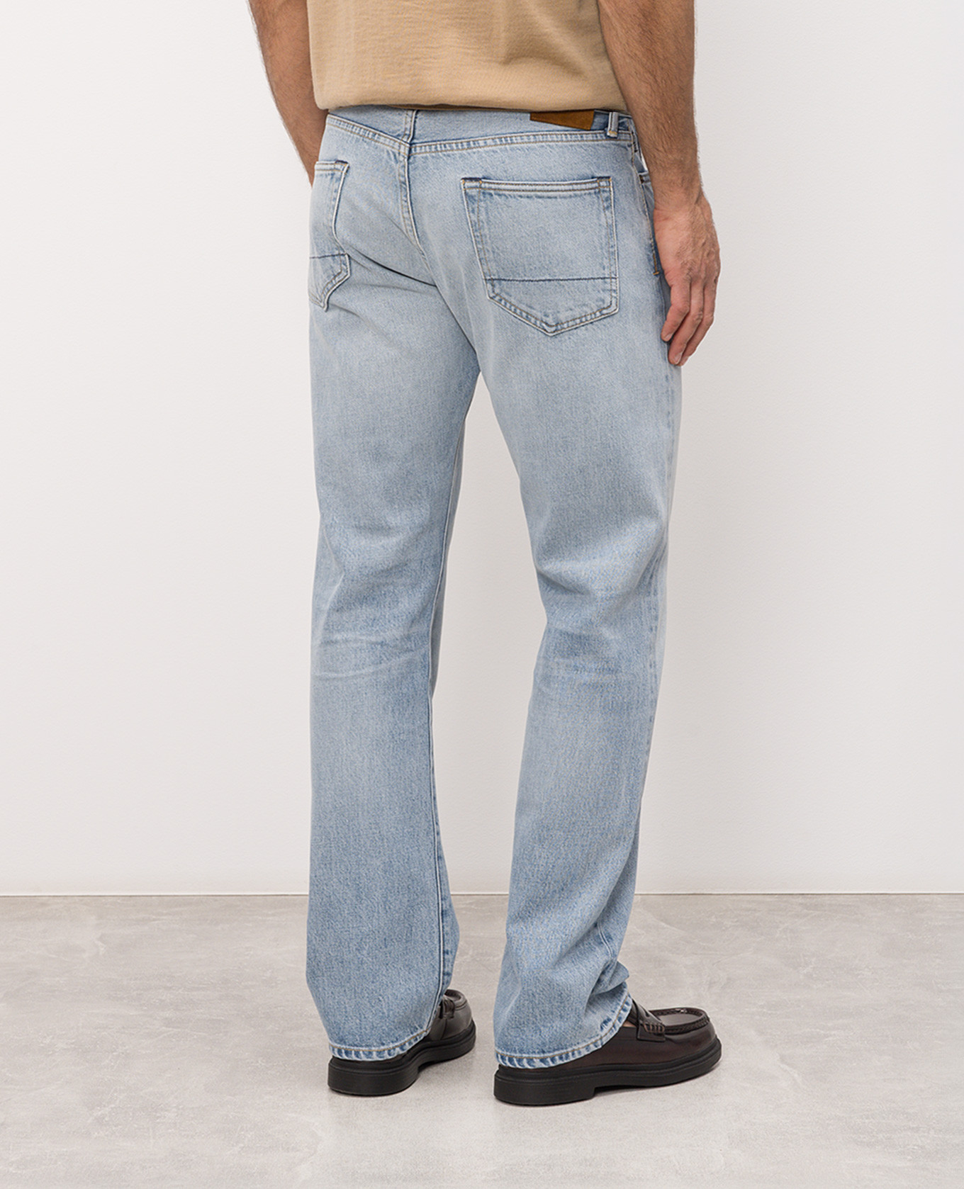 Blue jeans with logo patch Tom Ford 4