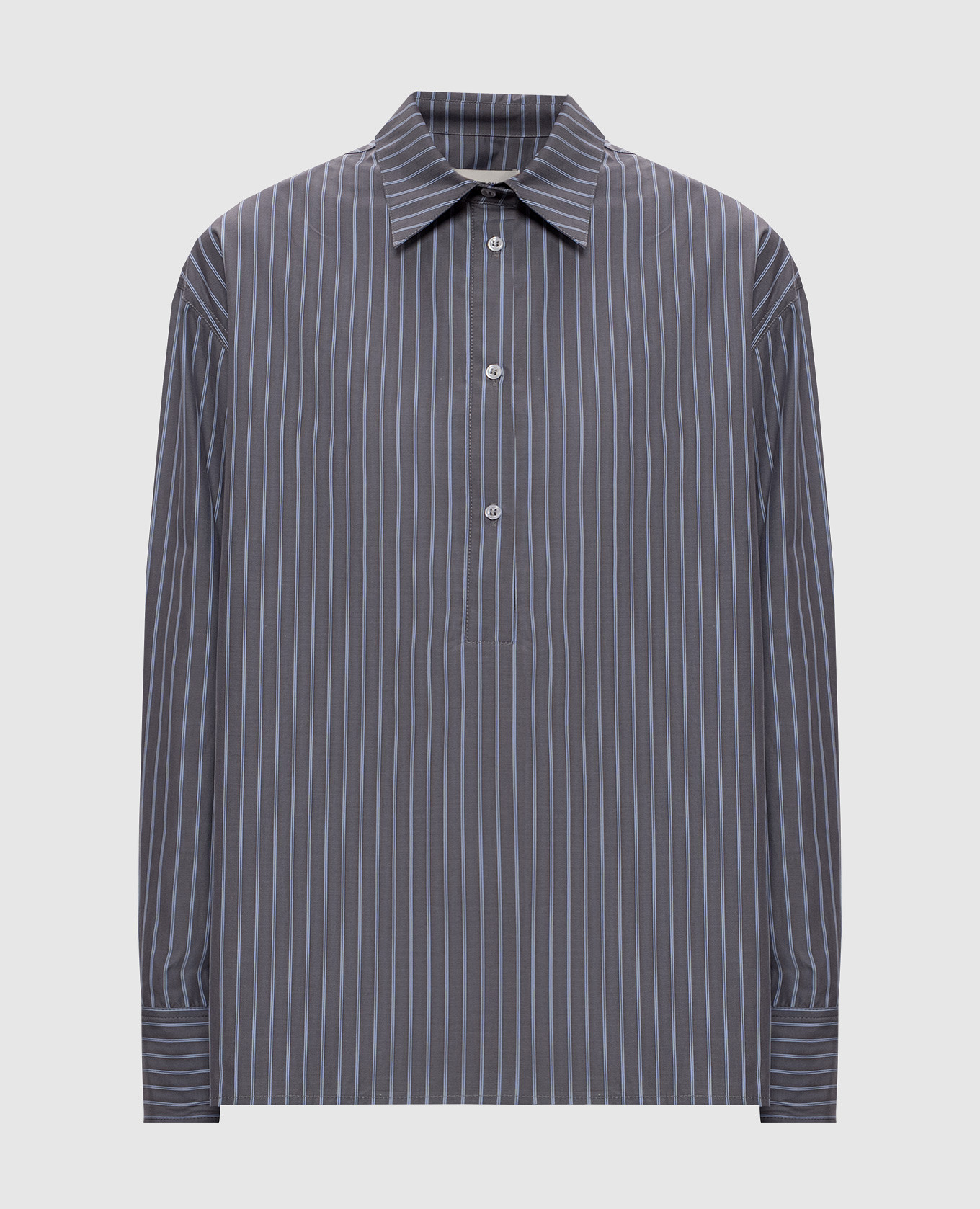 COLTON gray striped shirt blouse Loulou de Saison