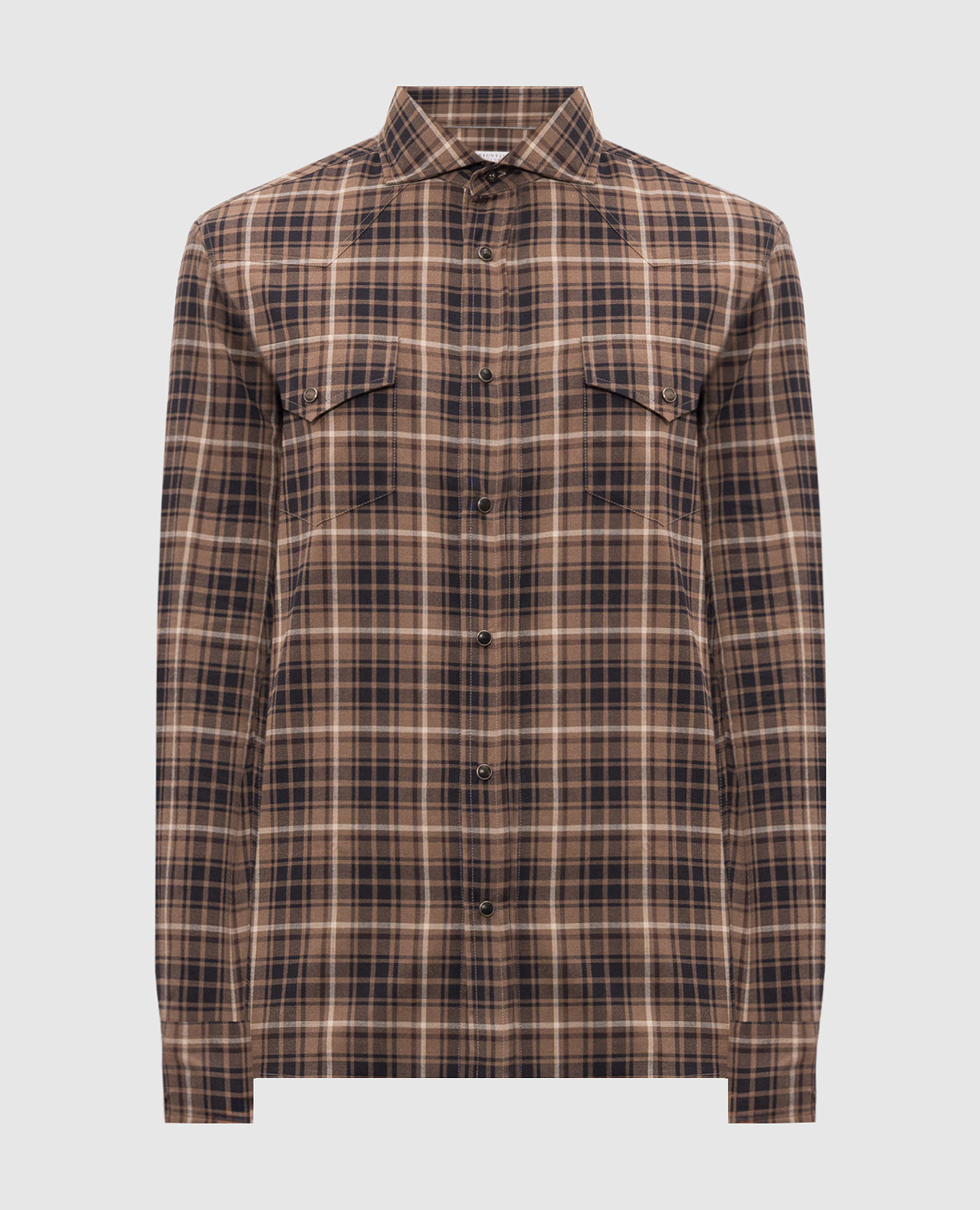 Brown checkered shirt