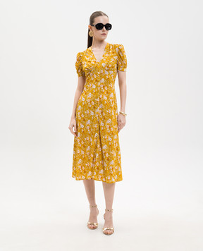 Jacob Lee Yellow silk dress with floral print WSD0066SS26LCF