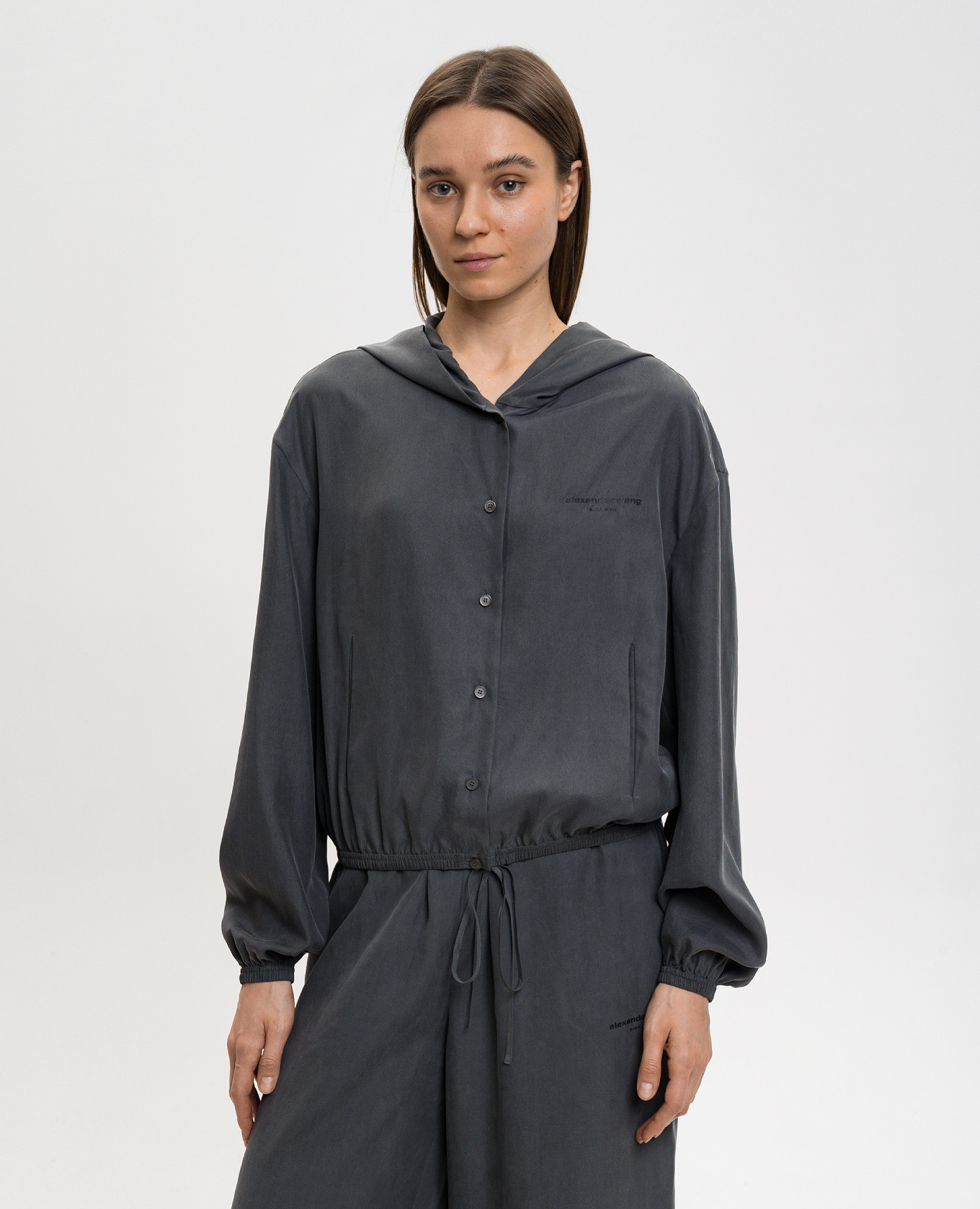 

Grey silk sports jacket Alexander Wang