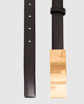 Khaite Black leather belt Berlin 10187763