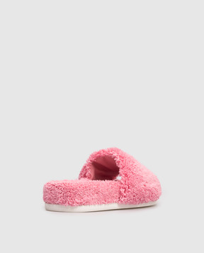 Maison Margiela MM6 Children's pink flip-flops with logo 823932835