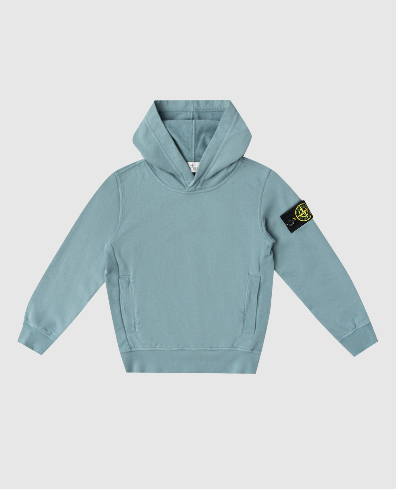 

Children's blue hoodie with logo patch Stone Island, Light blue