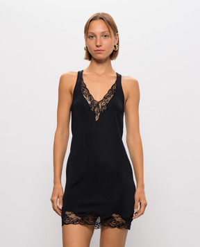 Balmain Black dress with lace DR0000000053