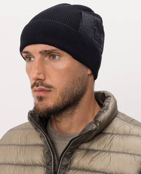C.P. Company Blue wool hat with a chinstrap MAC139A005509A