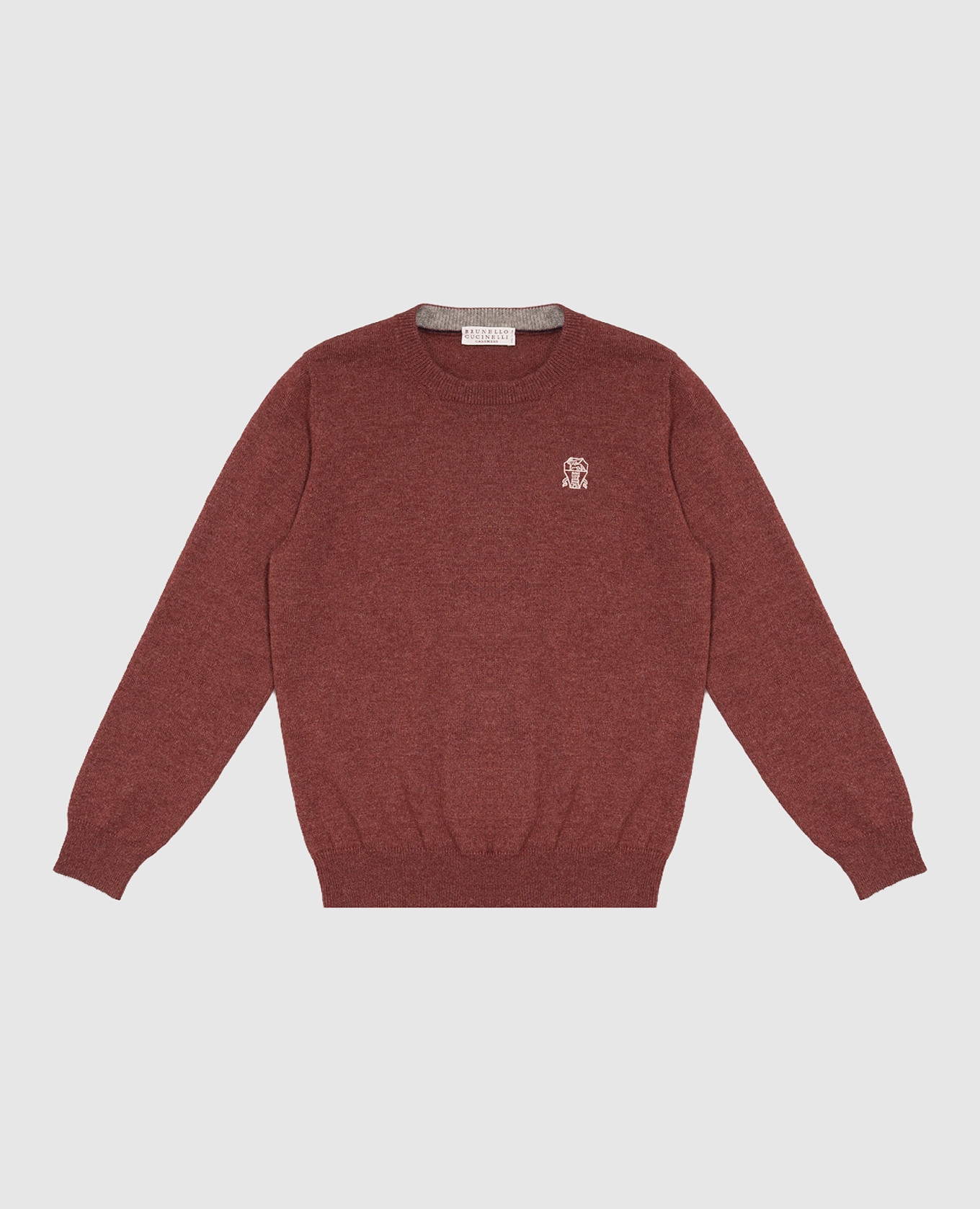 Children's burgundy cashmere jumper