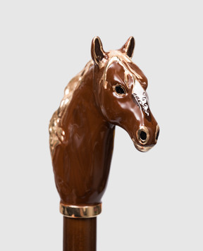 Pasotti Brown horn with a horse-shaped handle PFPEXXK45