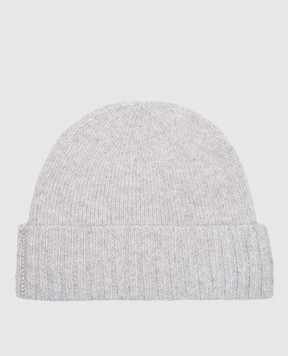 Allude Gray cashmere hat with lurex 26511273