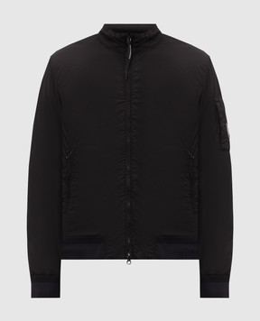 C.P. Company Black jacket with logo patch MOW255A005864G