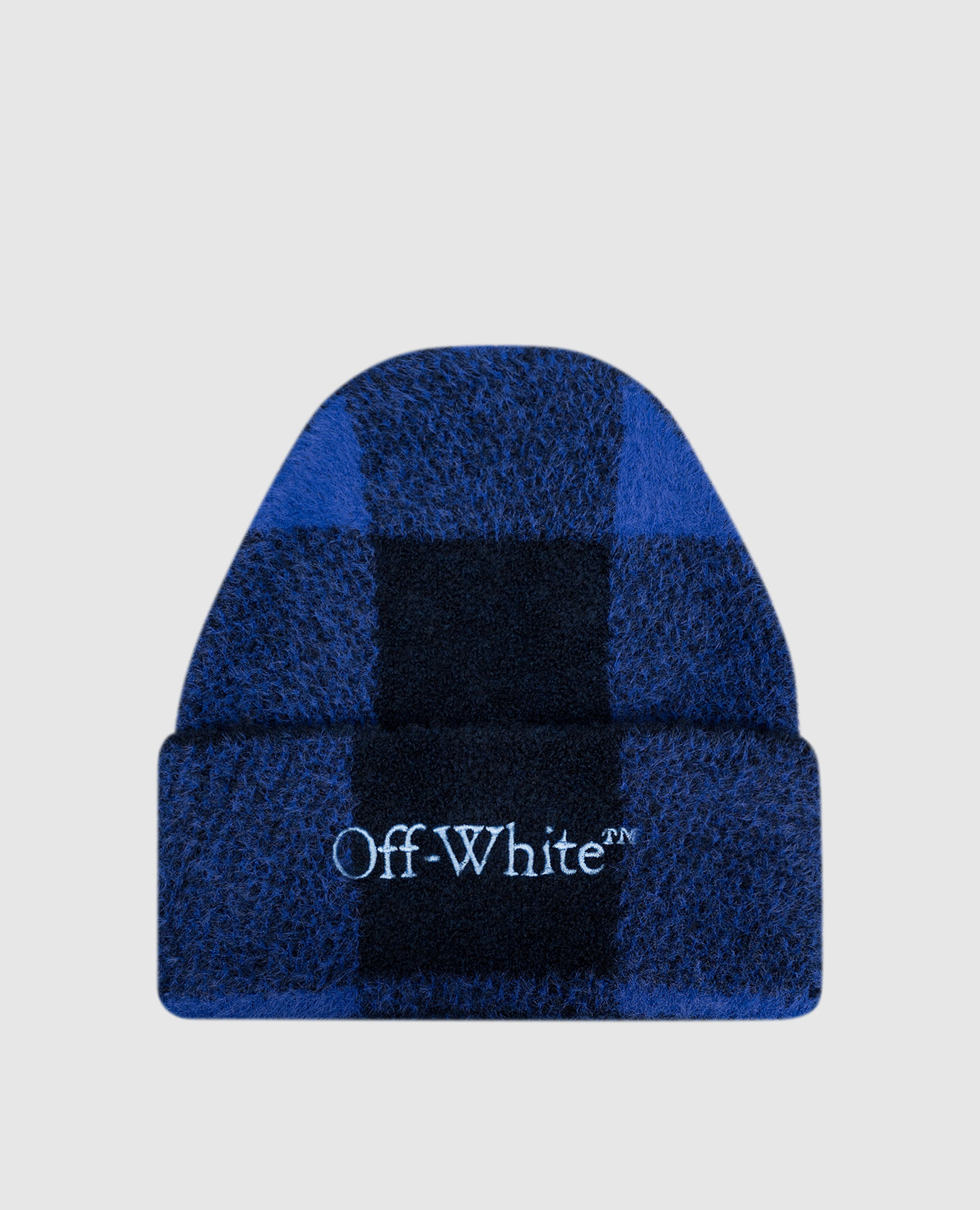 

Blue checked wool hat Off-White