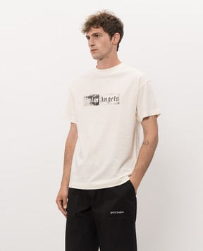 Palm Angels Ivory T-shirt with print PAMAA001JR005