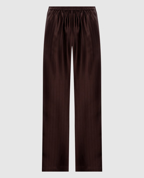 Loulou de Saison Brown KADALA pants with silk KADALA