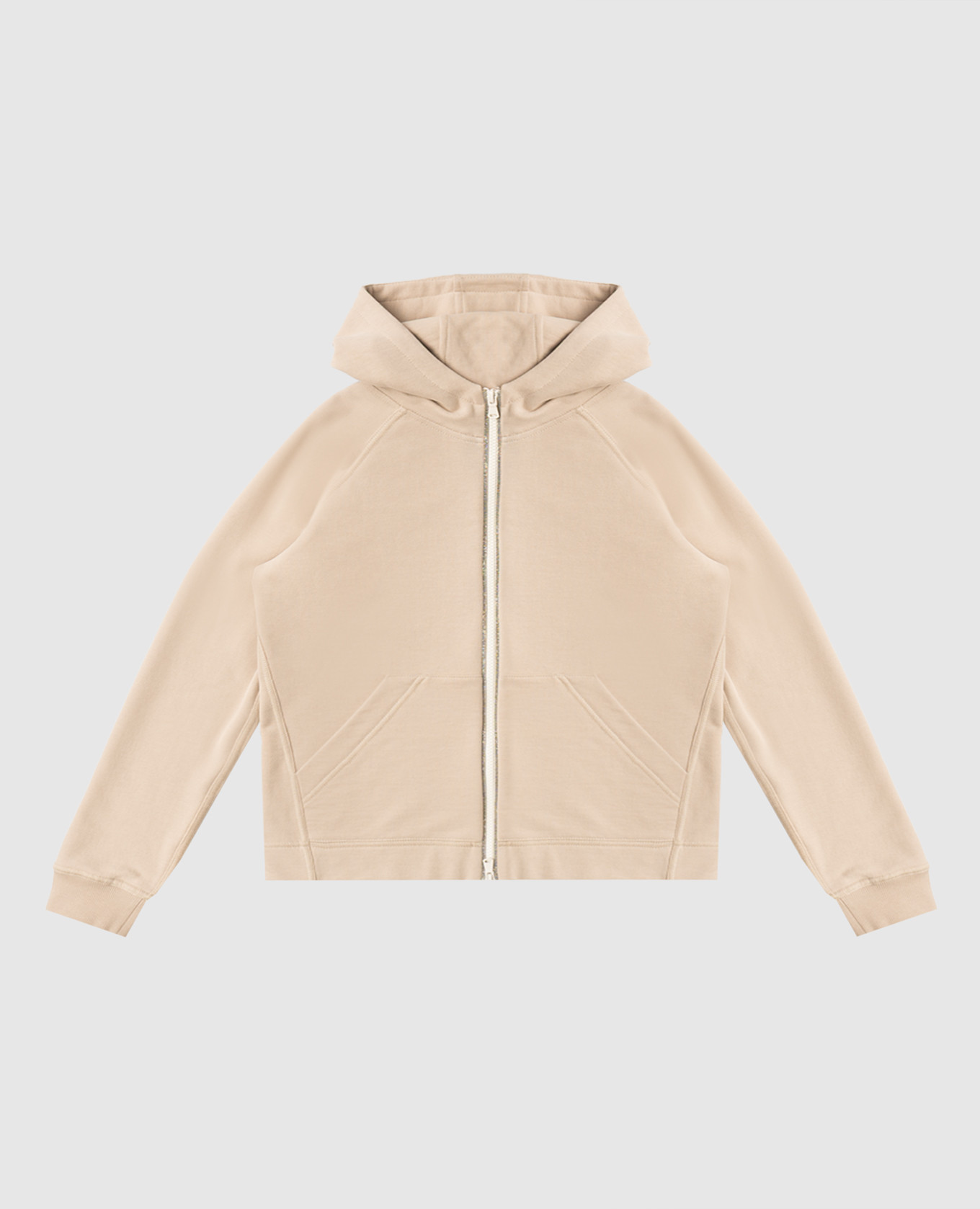 Children's beige sports jacket with monil chain