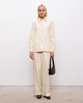 The Row Beige Beta silk pants 10742W4378