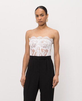 Dolce&Gabbana White lace corset top F72X4THLMQJ