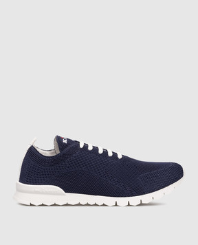 Kiton Blue sneakers with logo embroidery USSFITSN00809